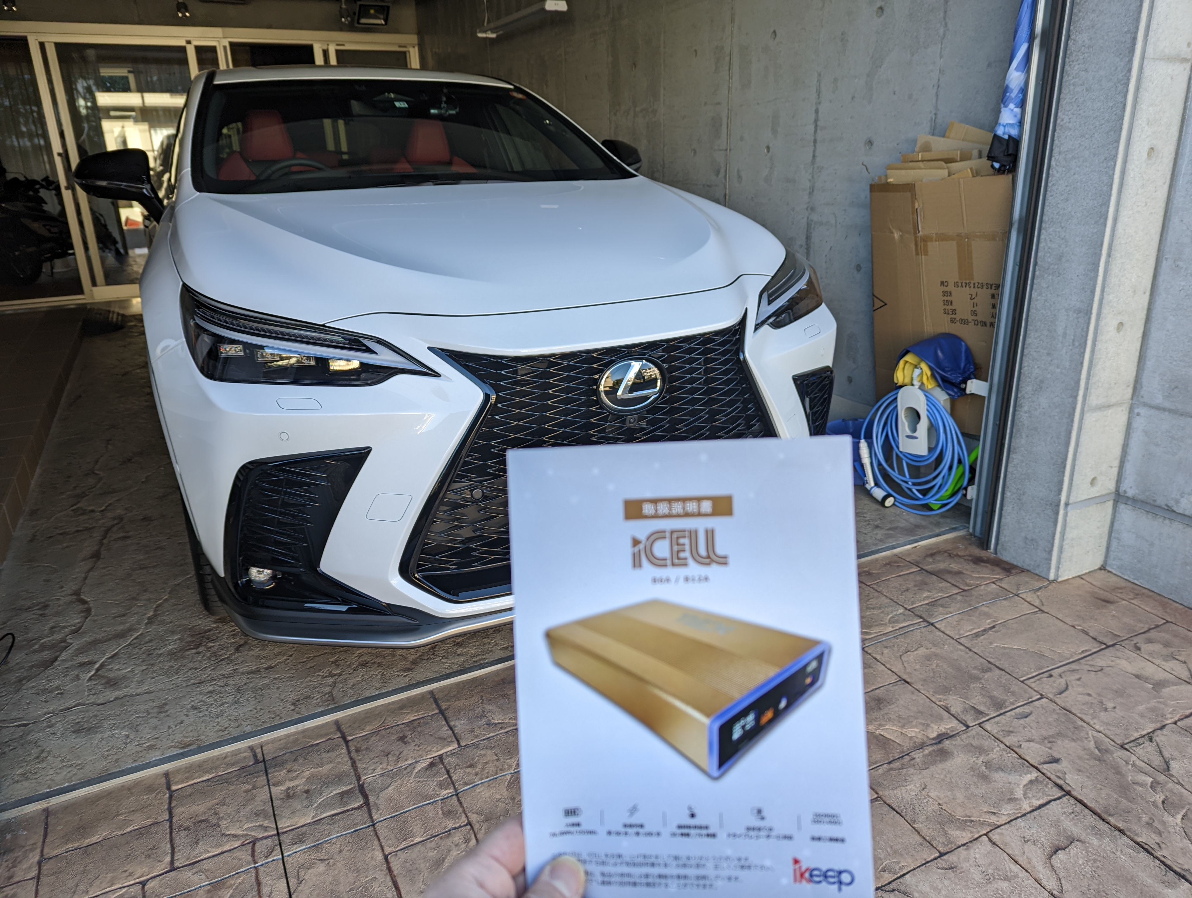 新型LexusNX 前後ドライブレコーダー＋サブバッテリー取付 Vantrue iCell 愛知県